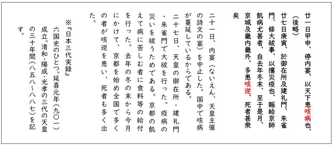 史料1 『日本三代実録』貞観5年正月21・27日条