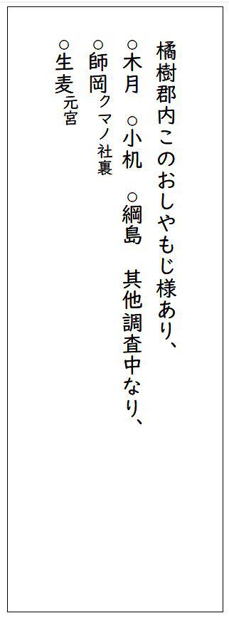 史料33-6 おしやもじ神之記5頁目翻刻文