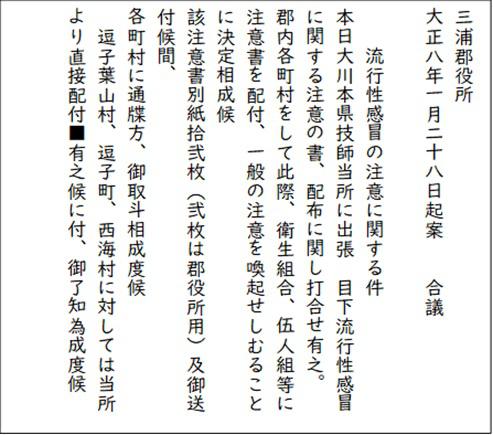 起案書の翻刻文